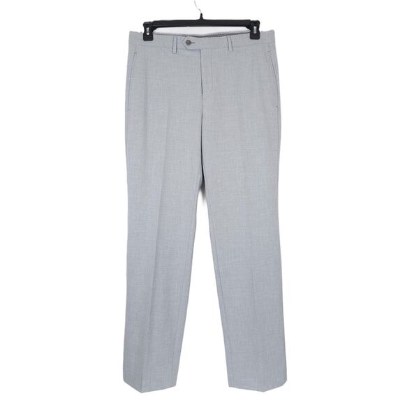 Michael Kors Men's Classic-Fit Stretch Dress Pants Light Grey Solid 36x32 NWT - Picture 2 of 6